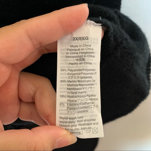 NWOT Madewell Wrap-Front Pullover Sweater in True Black Size 2X - Picture 9 of 10